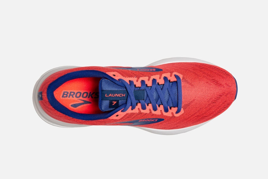 Brooks Launch 7 Road Running Shoes Womens Orange/Blue 109467-QLC